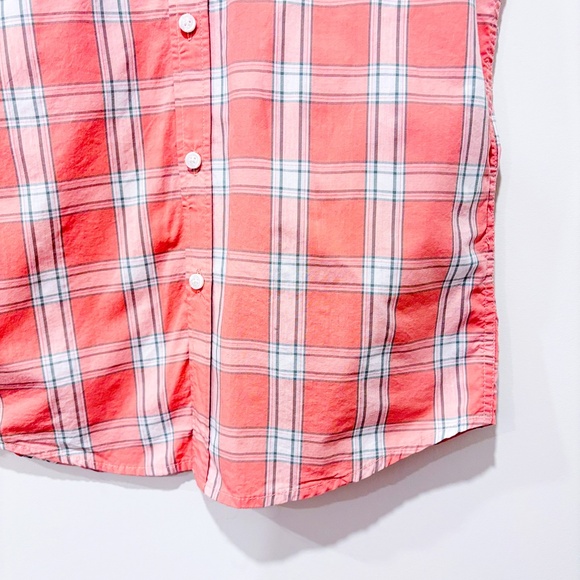 TAG Salmon plaid button down shirt - Picture 6 of 6
